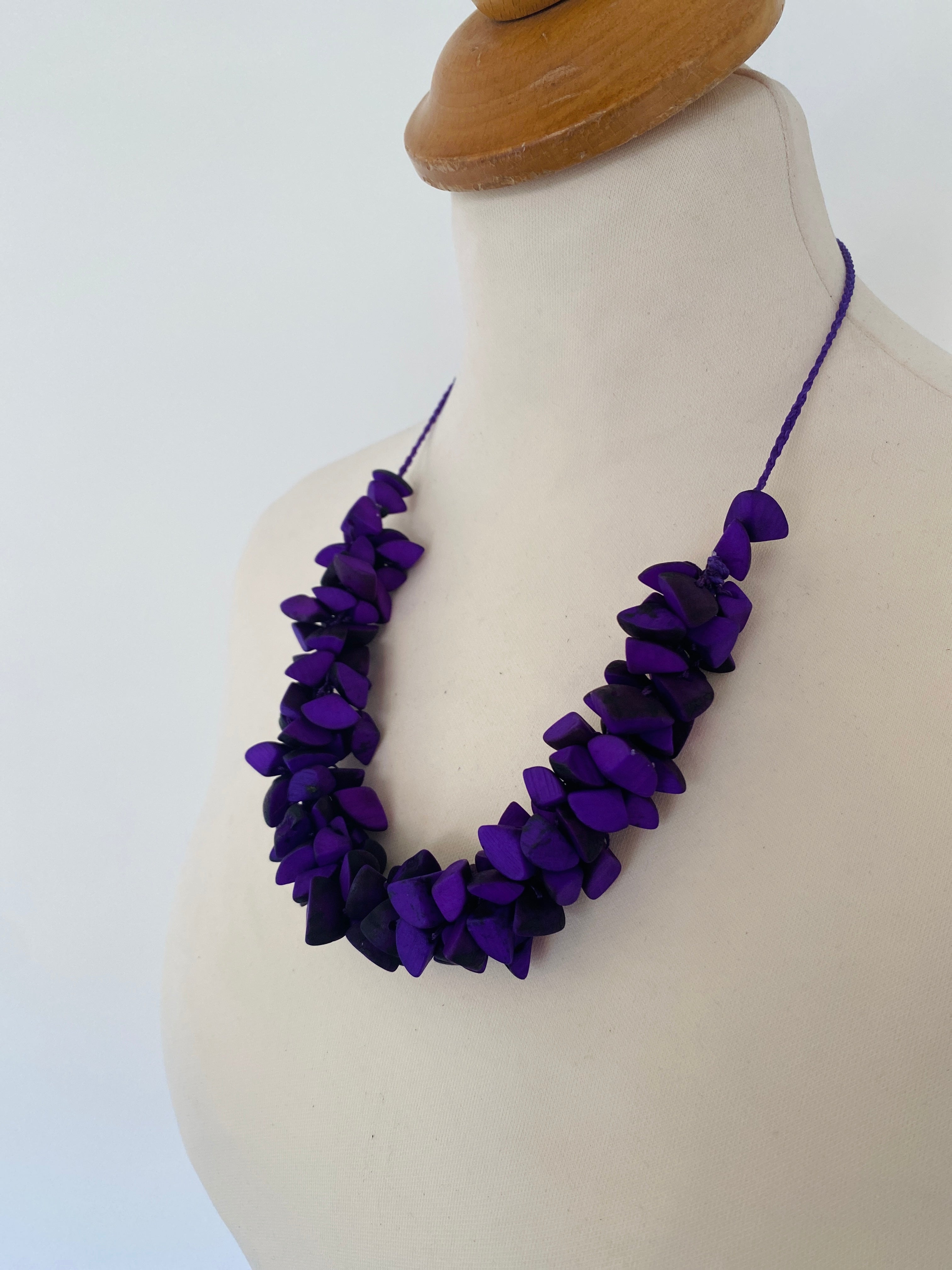 Purple Trocitos Necklace Set